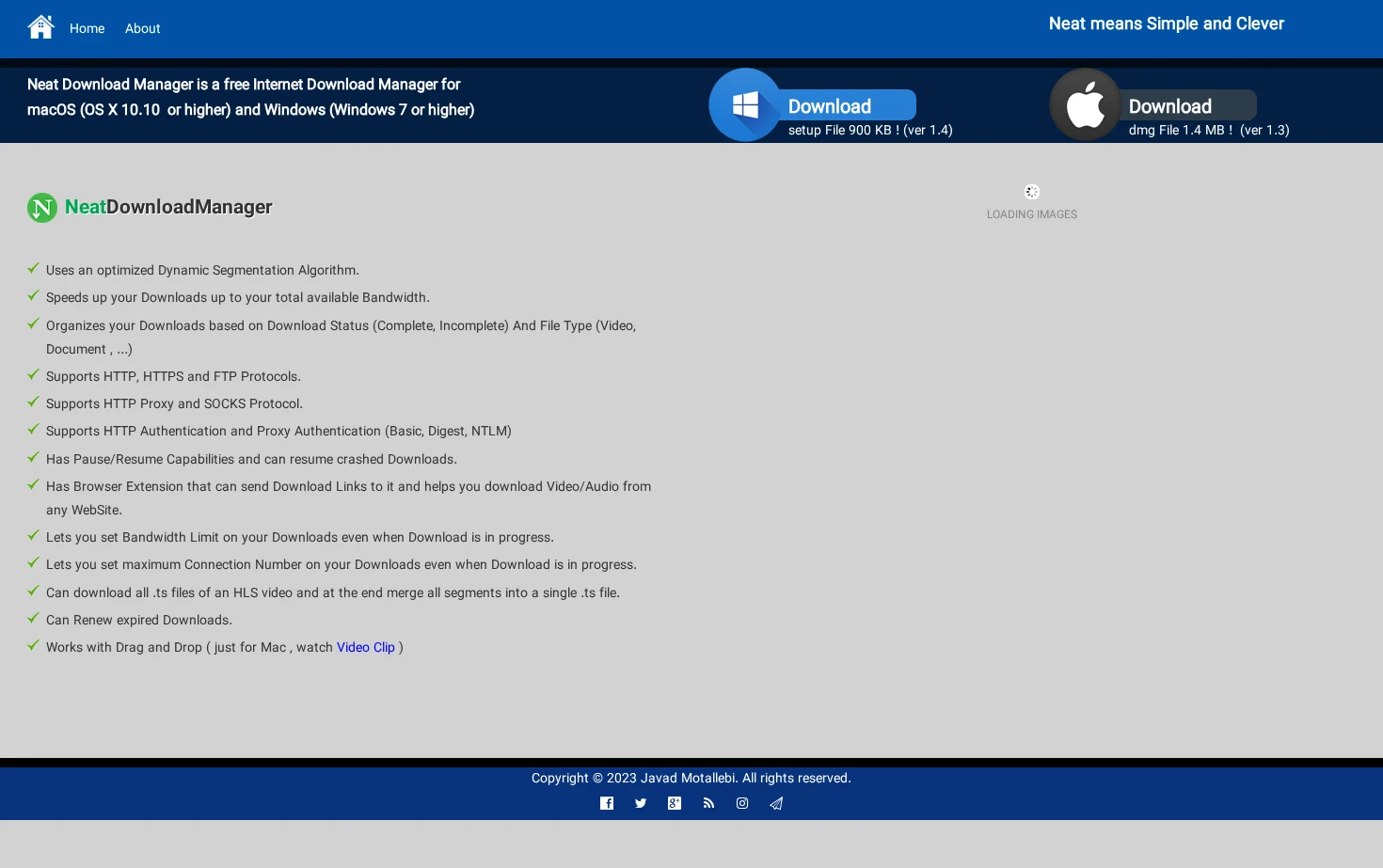 Neat Download Manager 页面快照